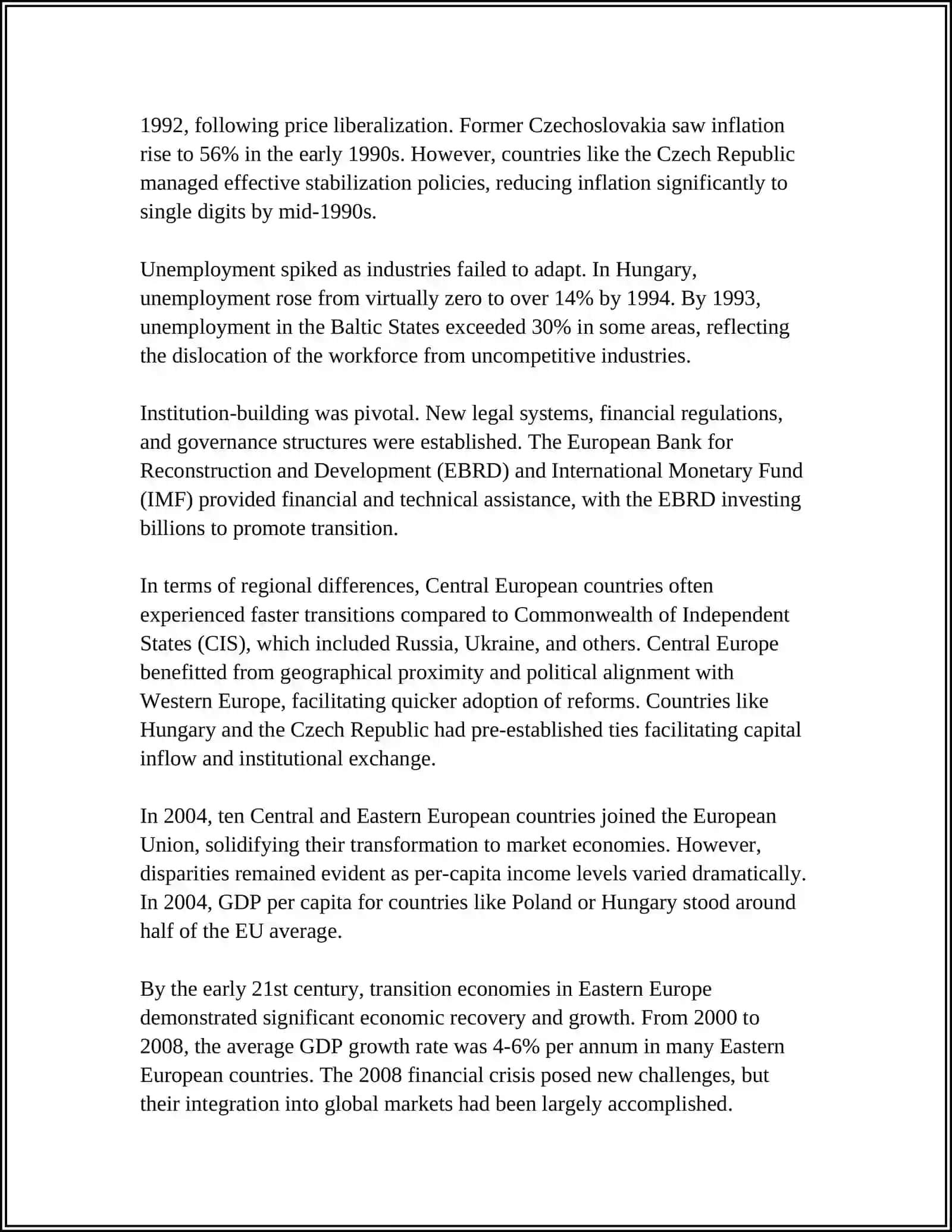 Historical Context of Transition Economies 4