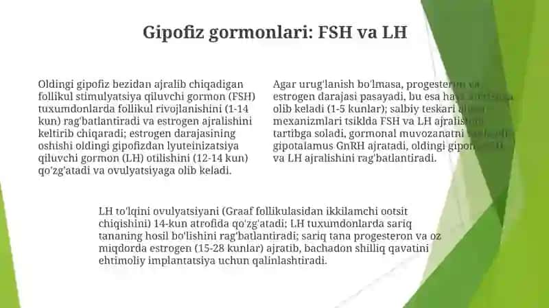 Jinsiysiklning gormonal boshqarilish mehanizmi 4