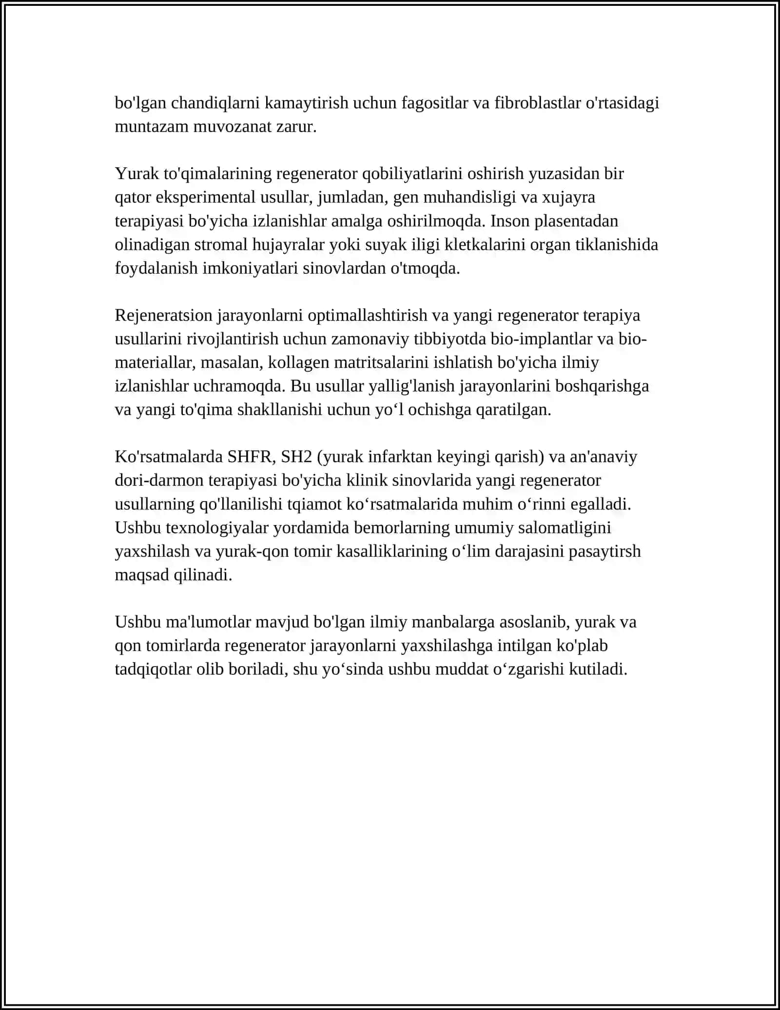 YURAK QON TOMIRLAR TIZIMIDA REGENERATOR VA KOMPENSATOR JARAYONLAR 4