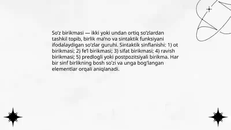 So’z birikmasi sintaksisni o’qitish usullari 4