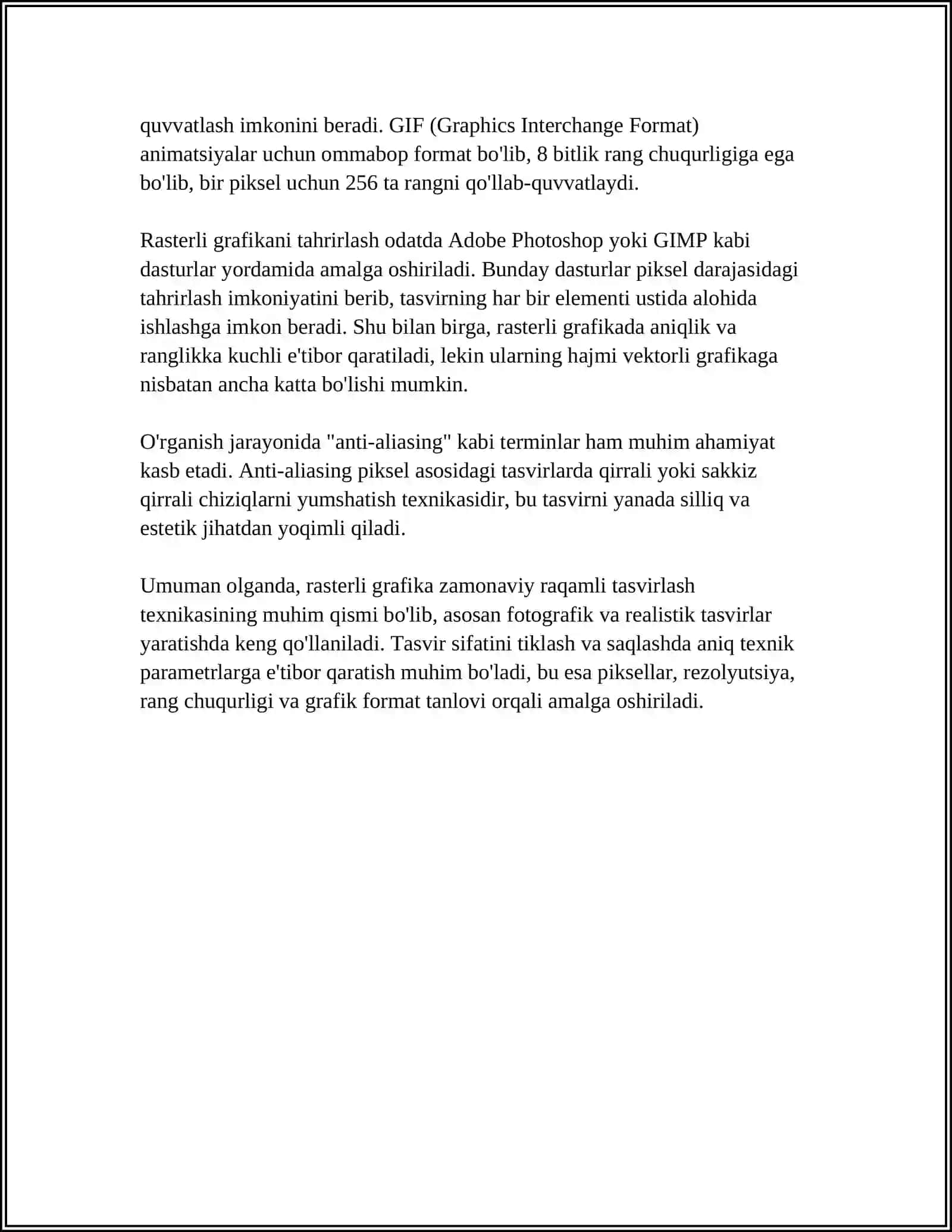 RASTRLI VA VEKTORLI GRAFIKA TEXNOLOGIYALARI 4