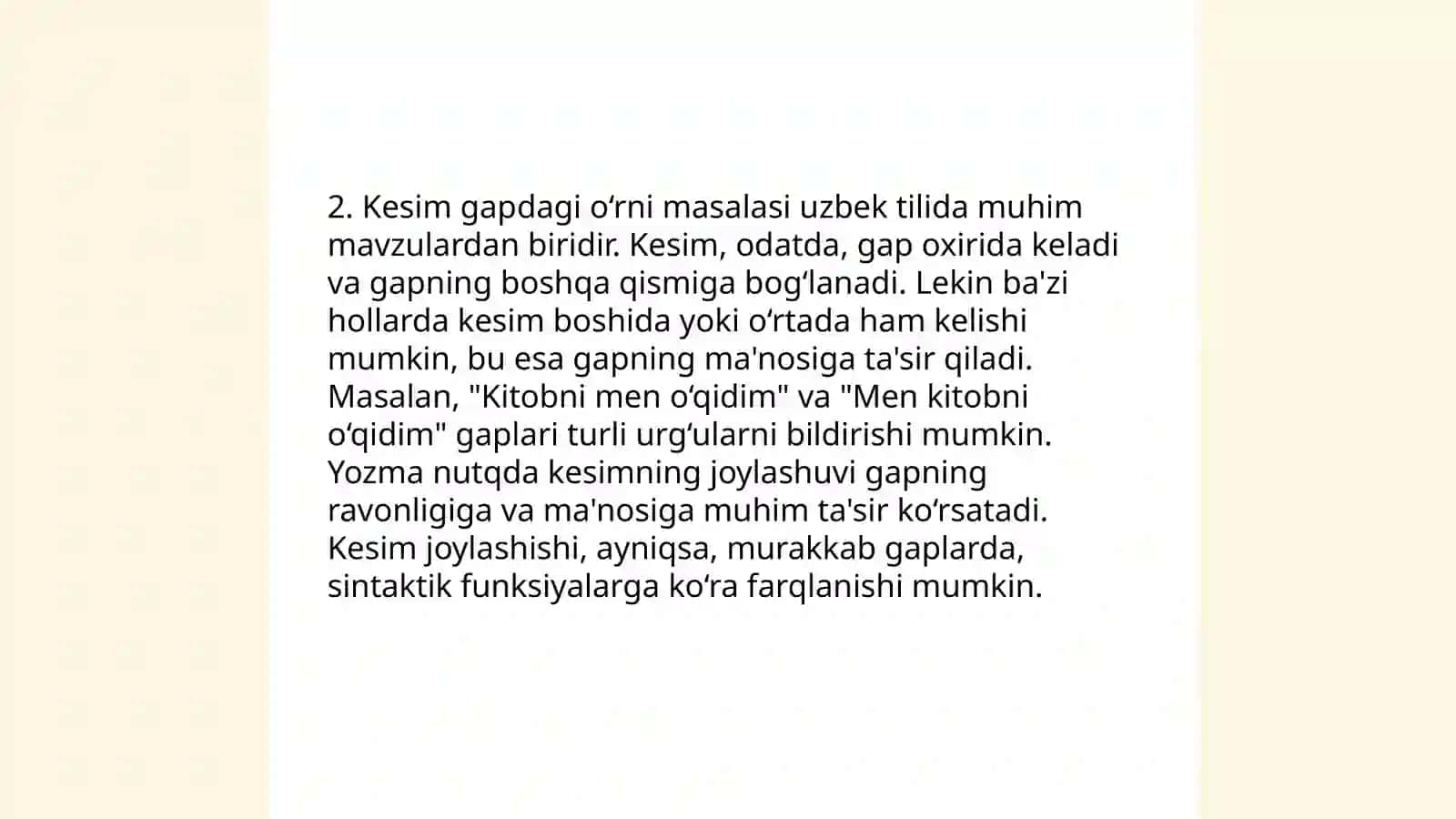 Kesimlar. Detallarga kesim berish 4
