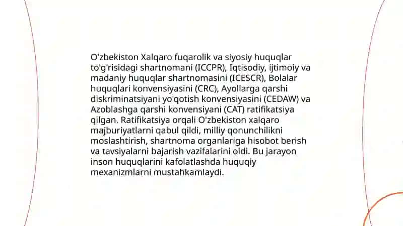 O'zbekistonda inson huquqlari va erkinliklari kafolatining yaratilishi 4