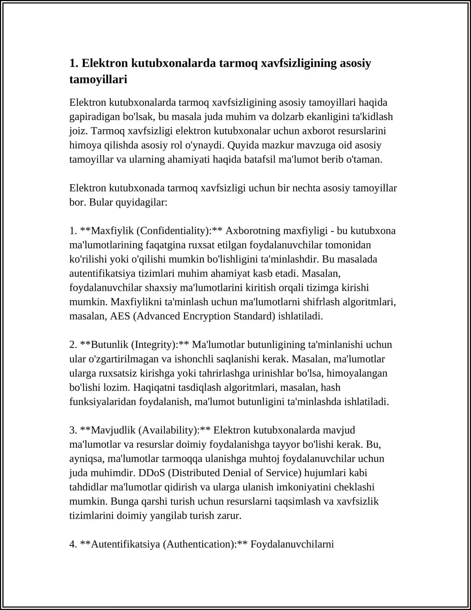 ELEKTRON KUTUBXONALARDA TARMOQ XAVFSIZLIGI VA MAʼLUMOTLARNI HIMOYA QILISH 4