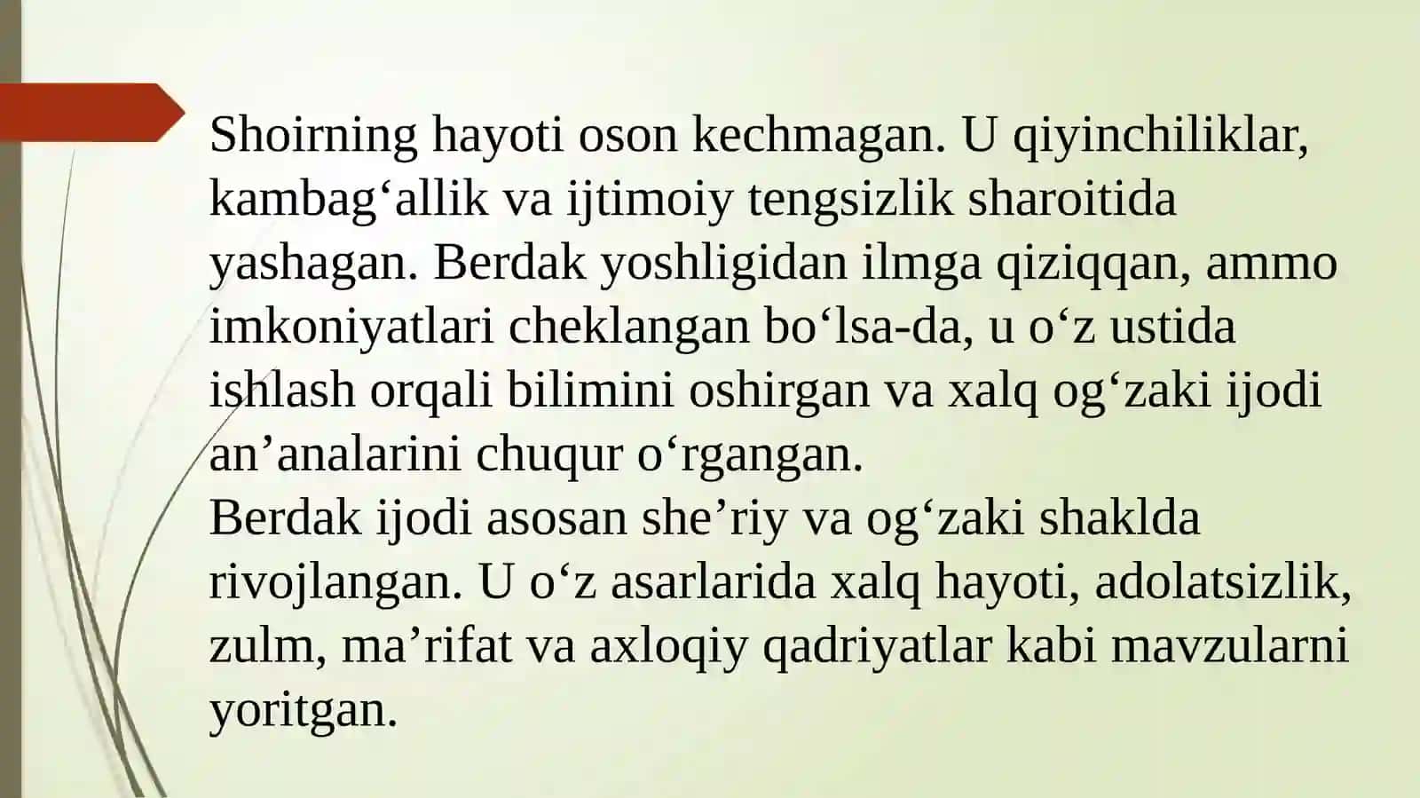 Berdaq dunyoqarashi 4