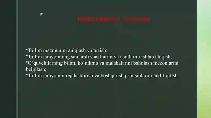 DIDAKTIKA TAʼLIM NAZARIYASI SIFATIDA 4