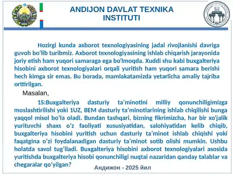 Buxgalteriya hisobi axborot tizimlari 4