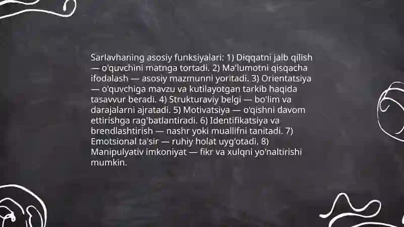 Sarlavha ta'limi 4