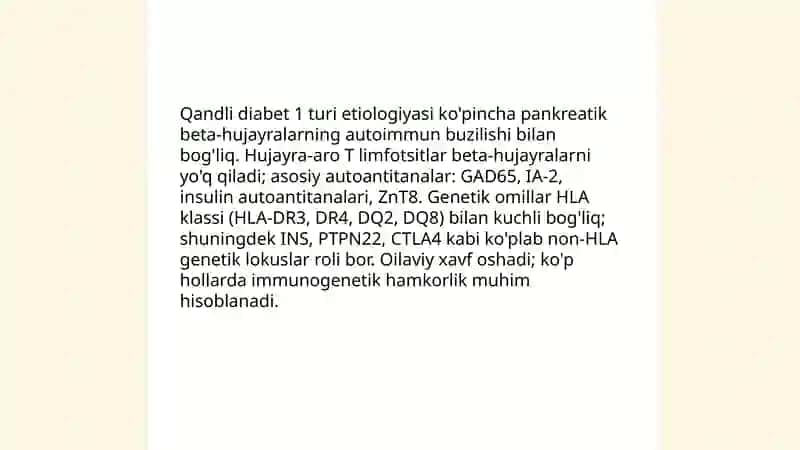 Qandli diabet 1 turi 4