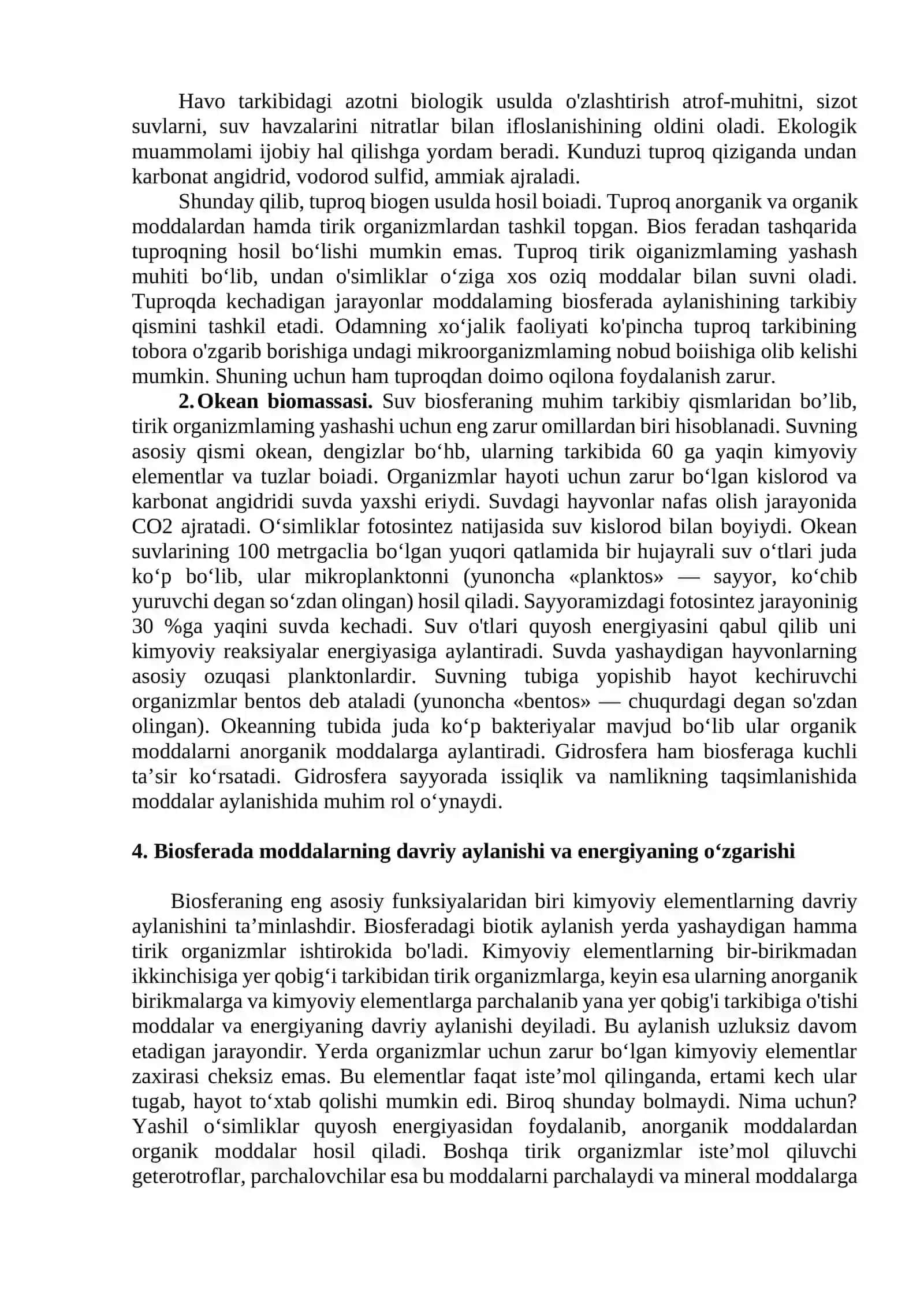 Biosfera haqida tushuncha 4