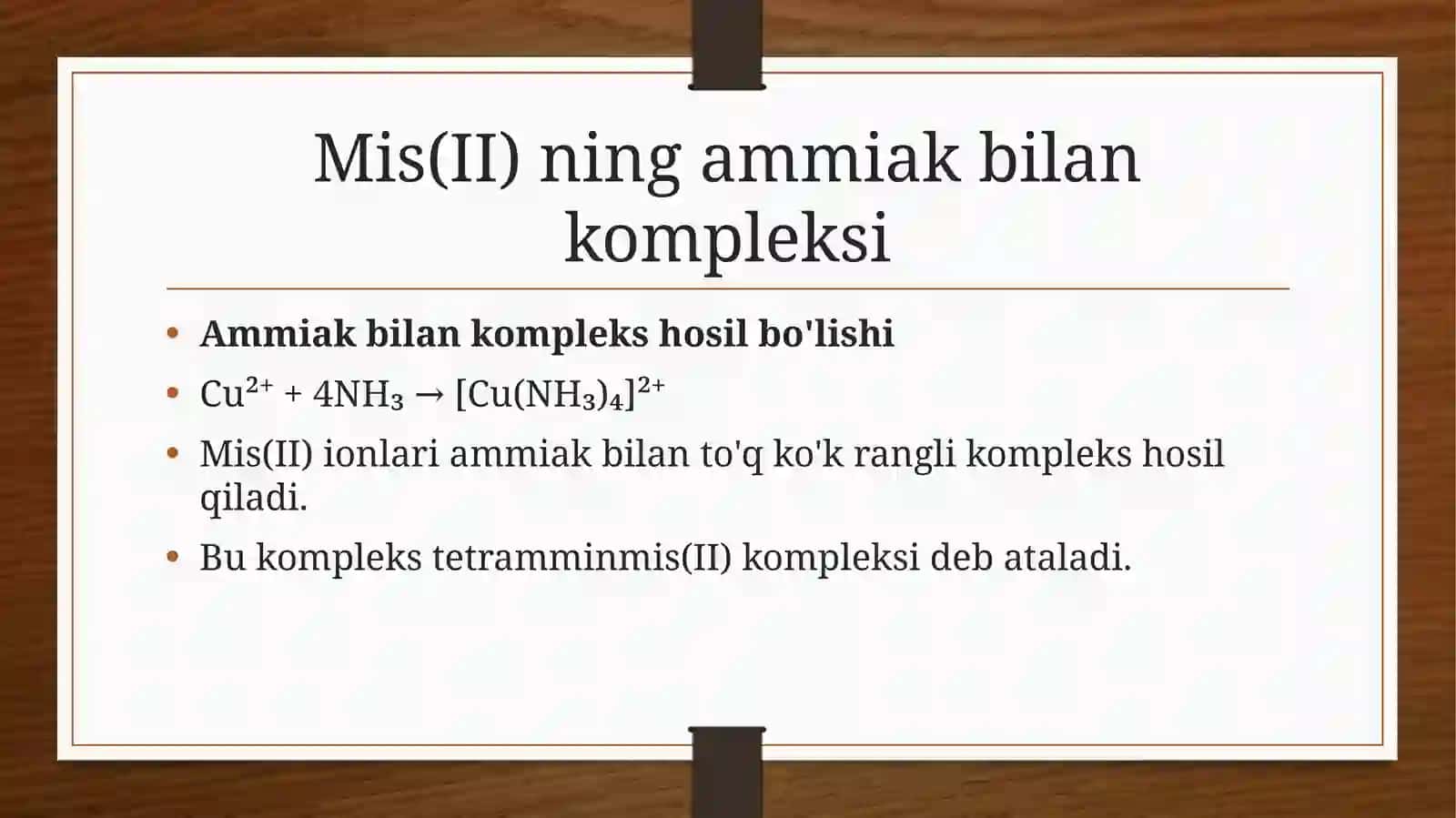 Mis(II) Kompleks Birikmalari 4