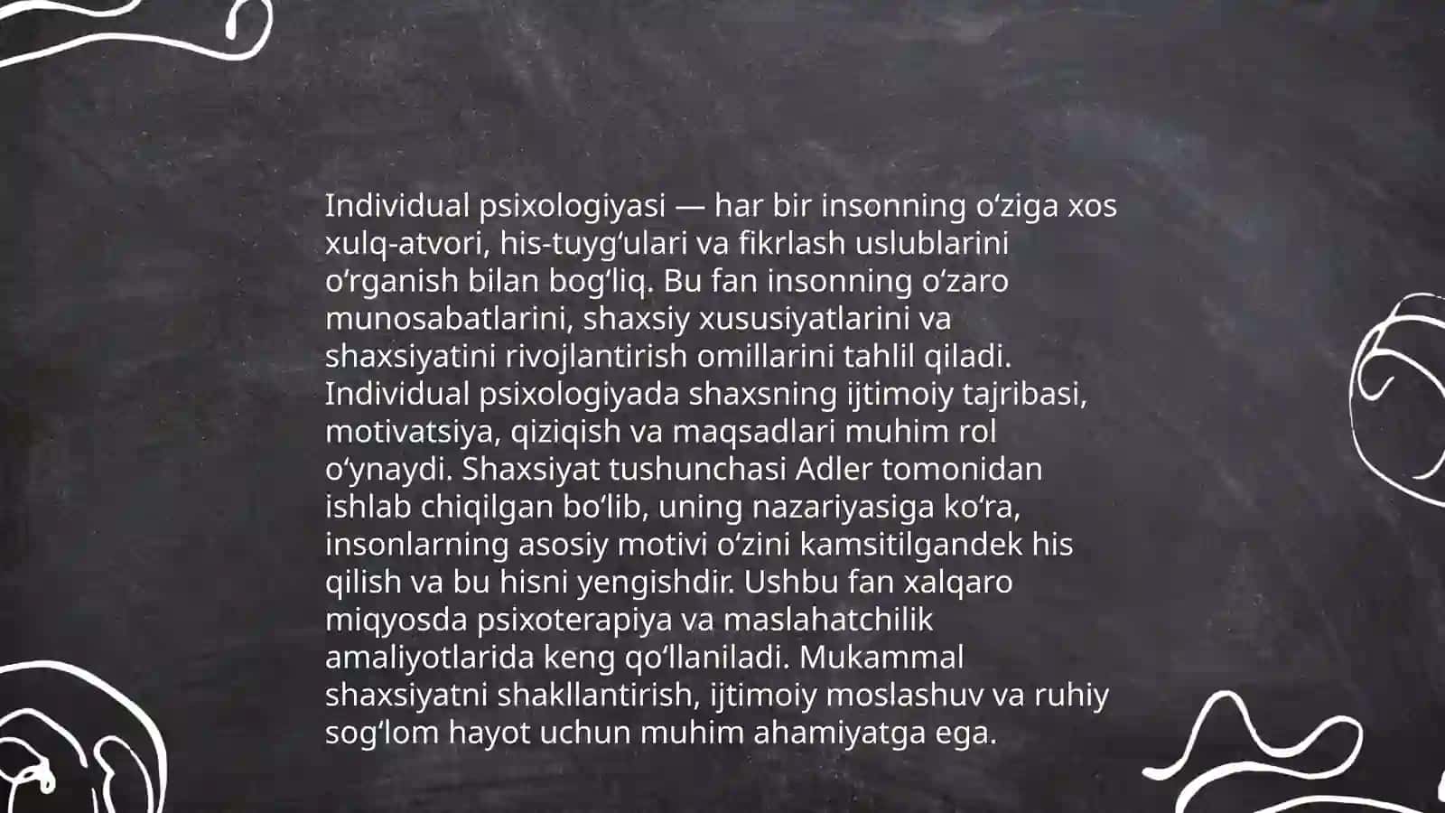 Shaxsiy rivojlanish 4