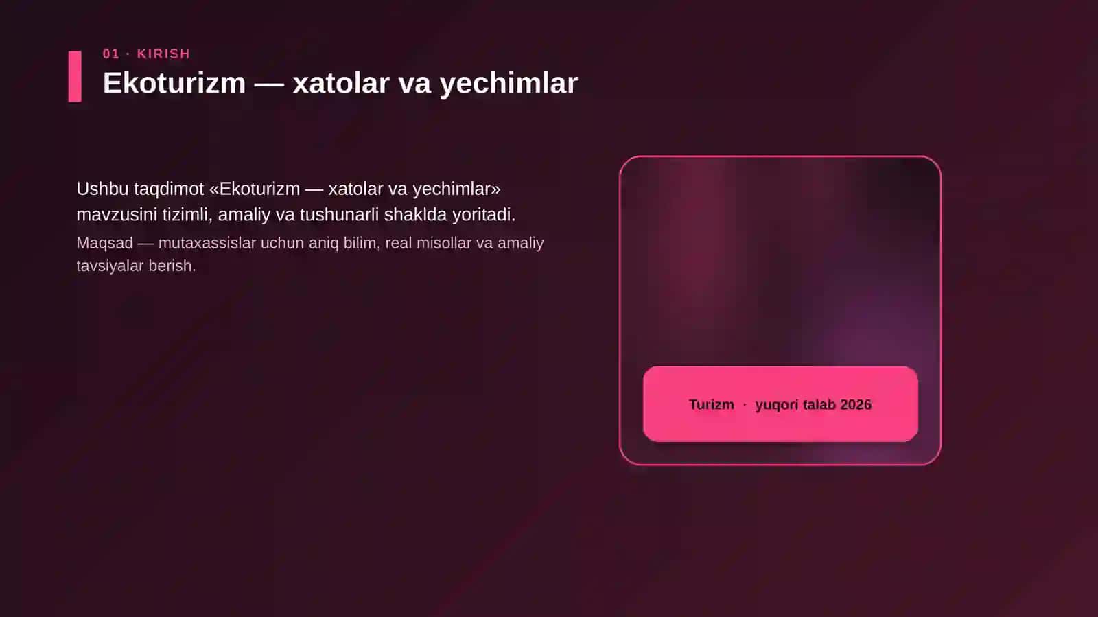 Ekoturizm — xatolar va yechimlar 4