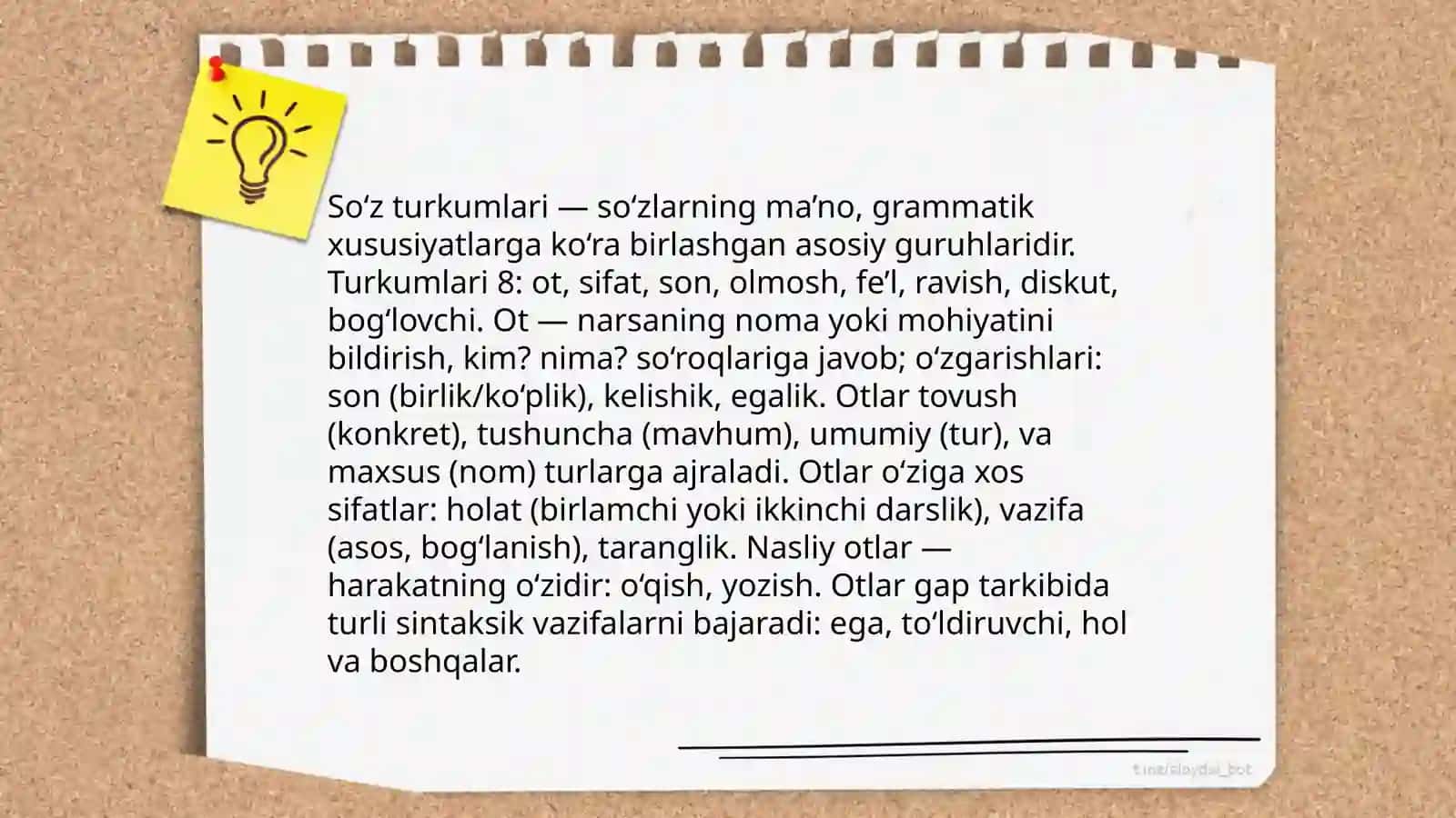 Turli tillarda soʻz turkumlari 4