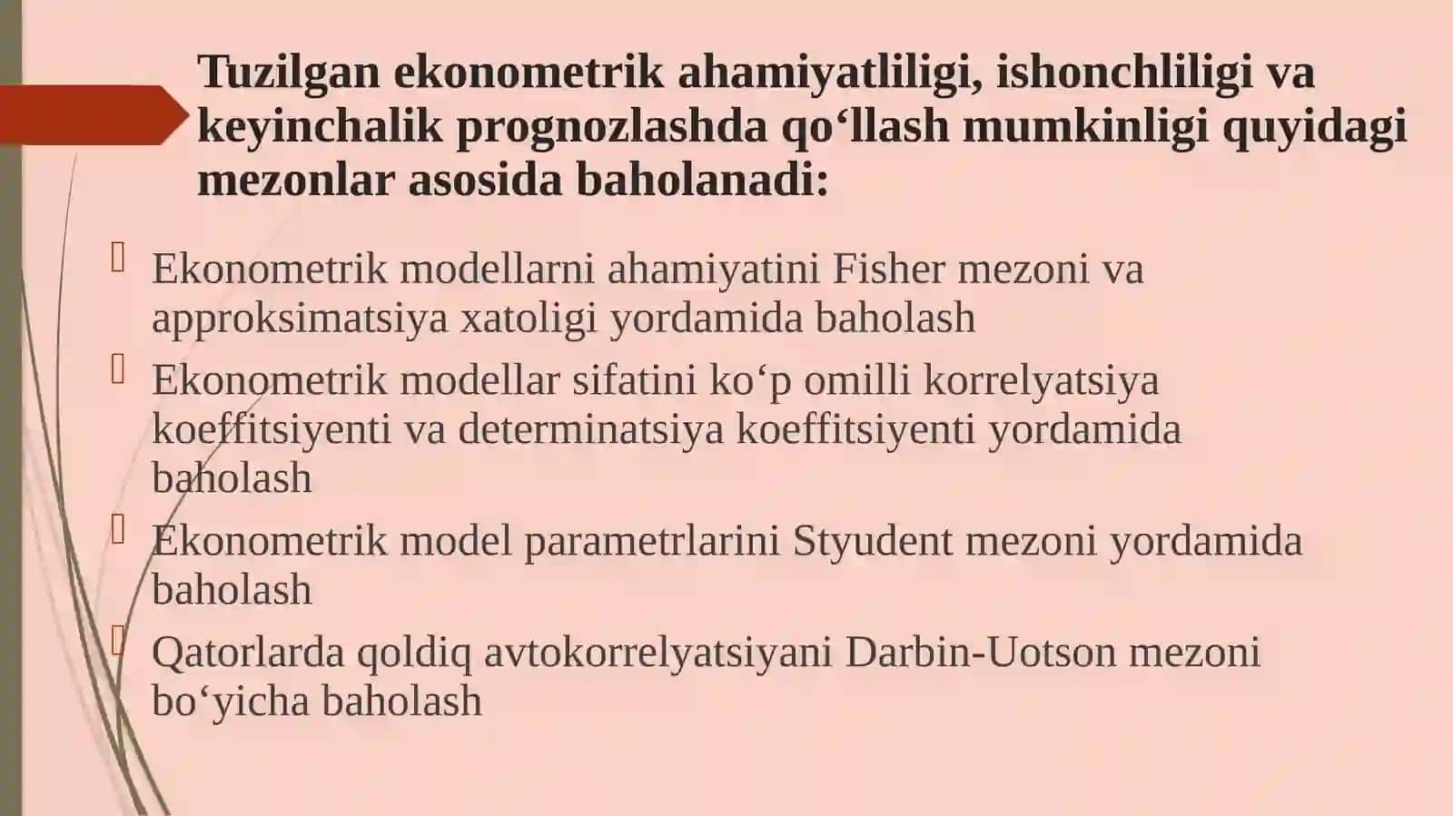 EKONOMETRIKAGA KIRISH 4