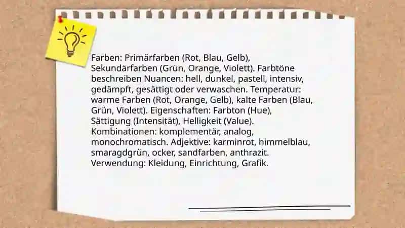 Dinge benennen und beschreiben 4