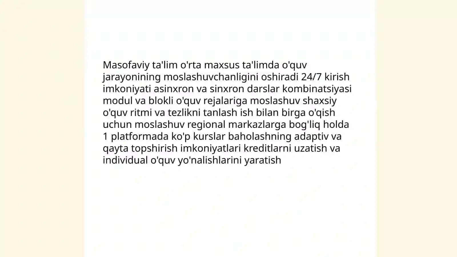 Masofaviy Ta'lim Afzalliklari 4