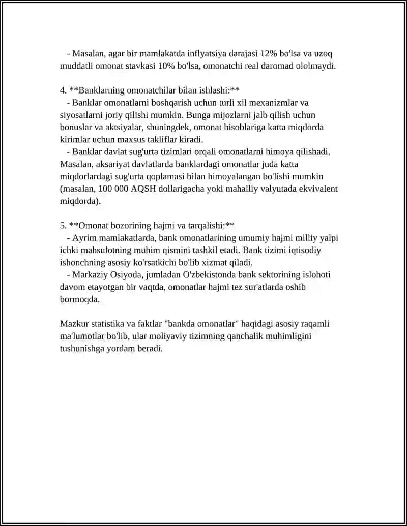 Bankda omonatlar 4