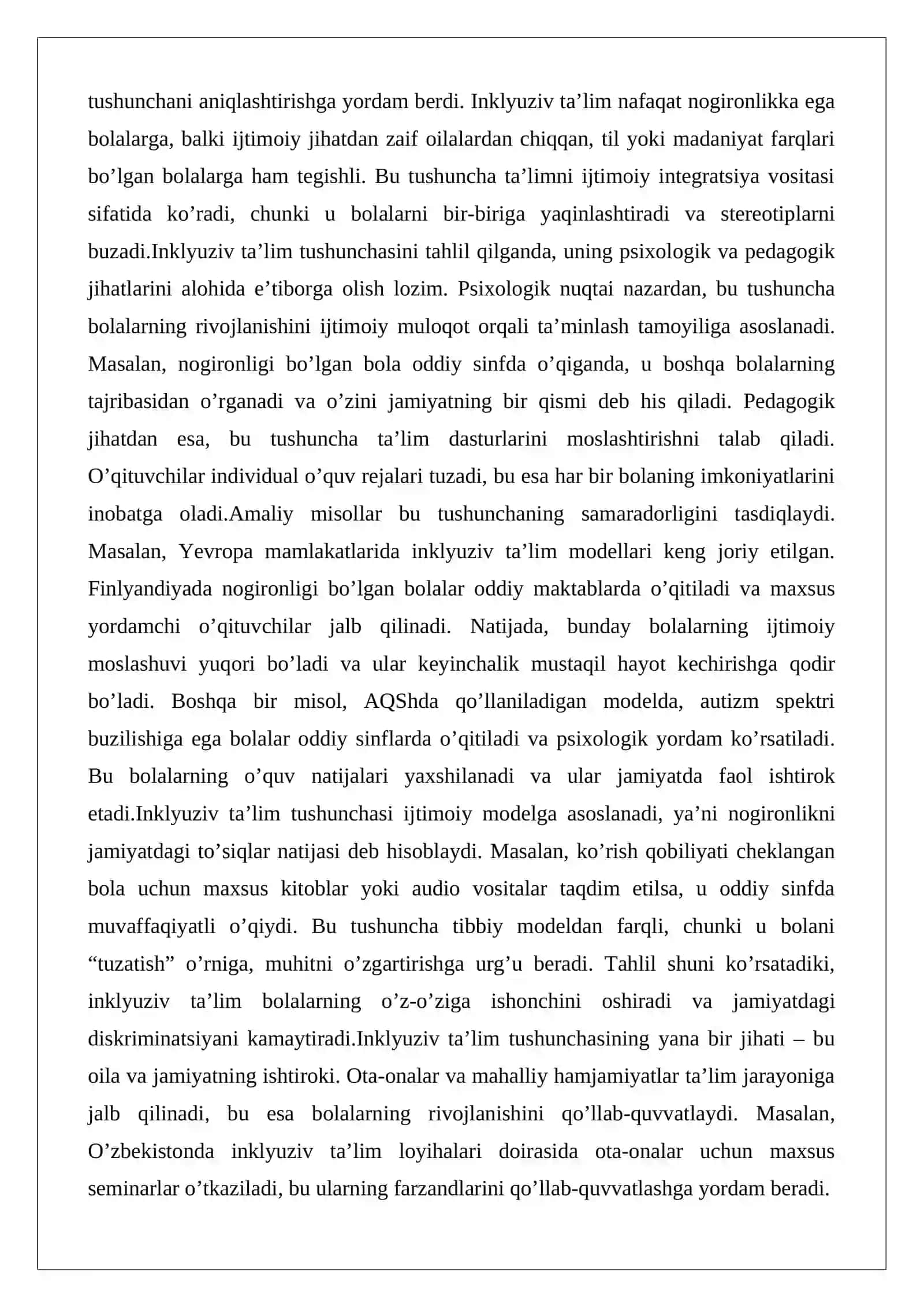 Inklyuziv ta’limning mazmuni va tashkil etilishi 4