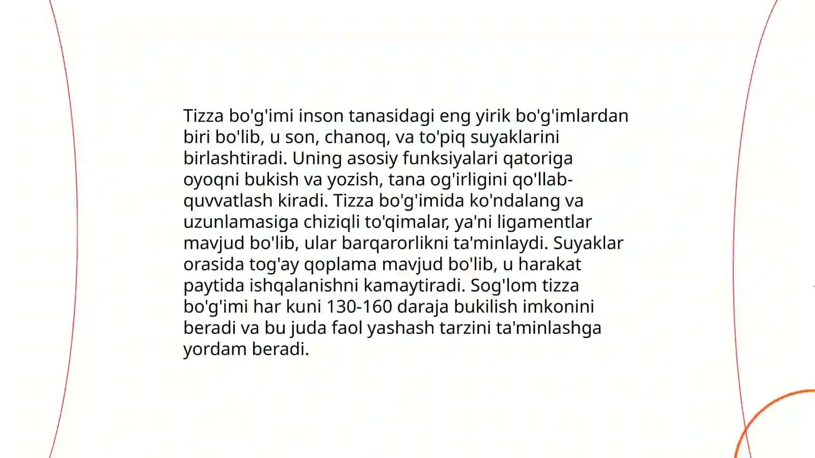 Tizza bo'g'imi 4