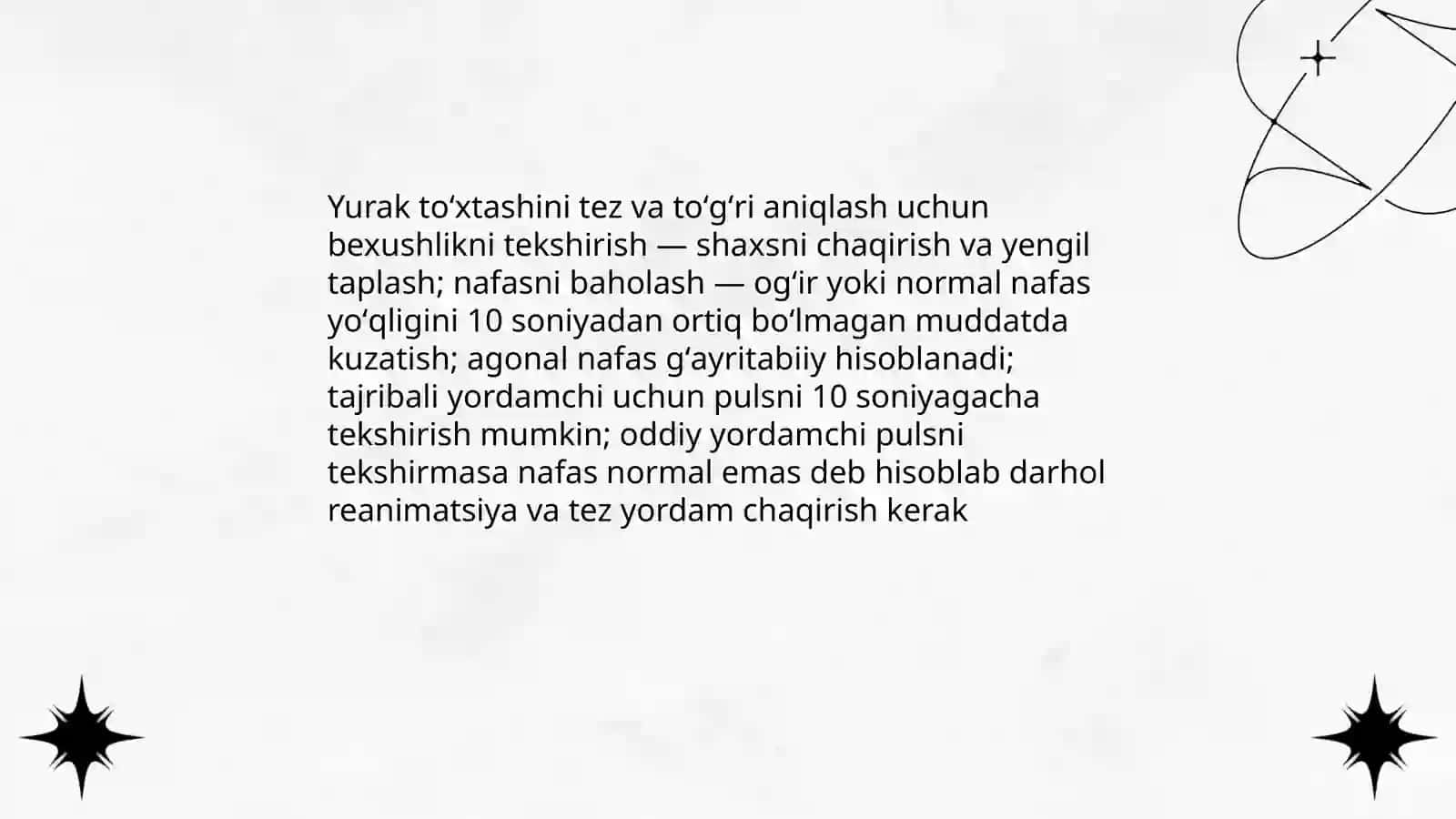 Yurak oʻpka reanimatsiyasi 4