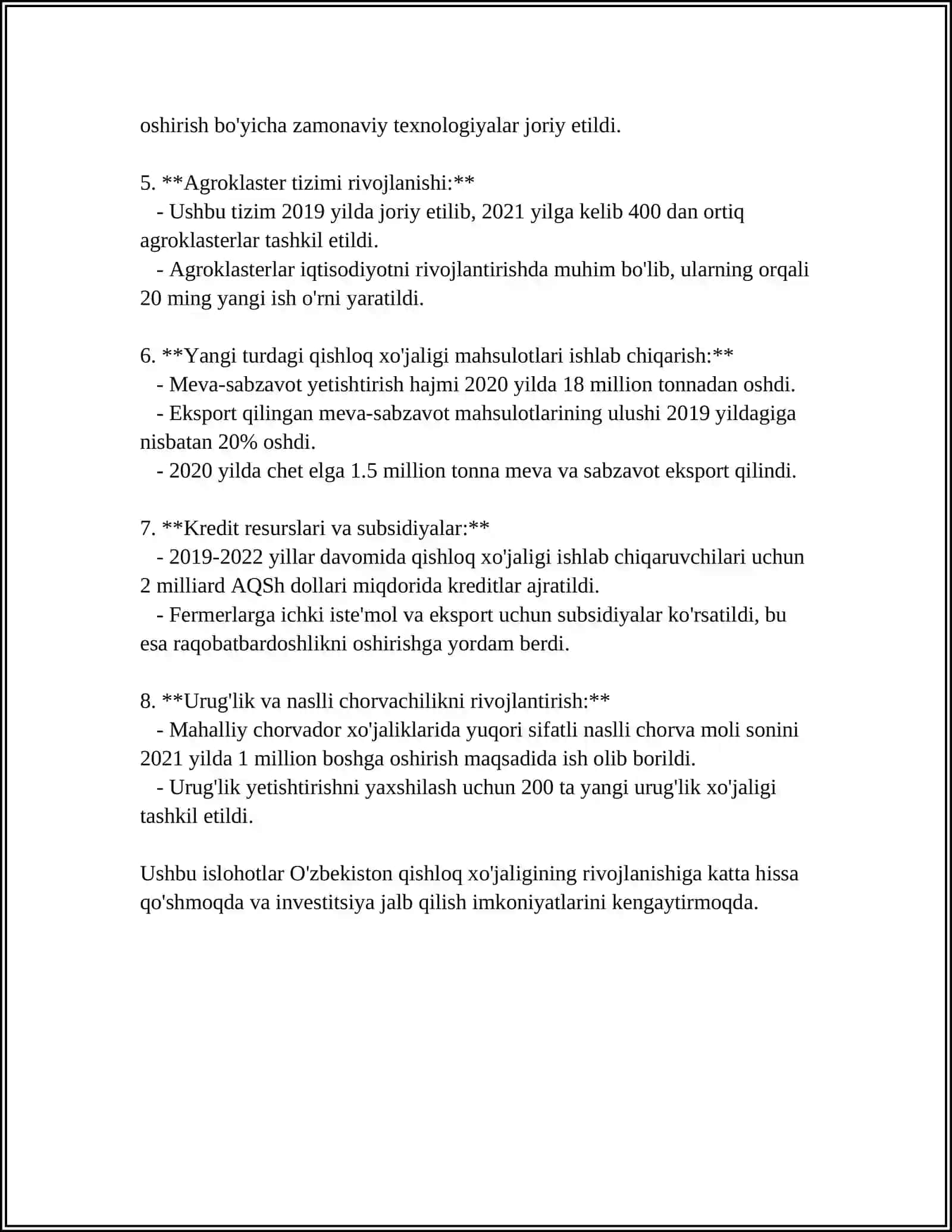 Dehqonchilikdagi islohotlar 4