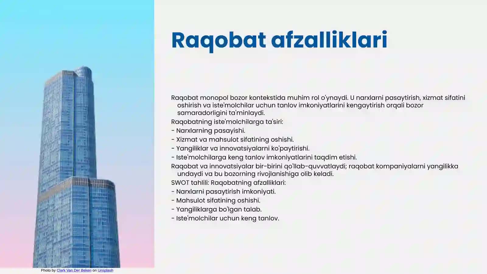 Monopol bozor va uning raqobat afzalliklari 4