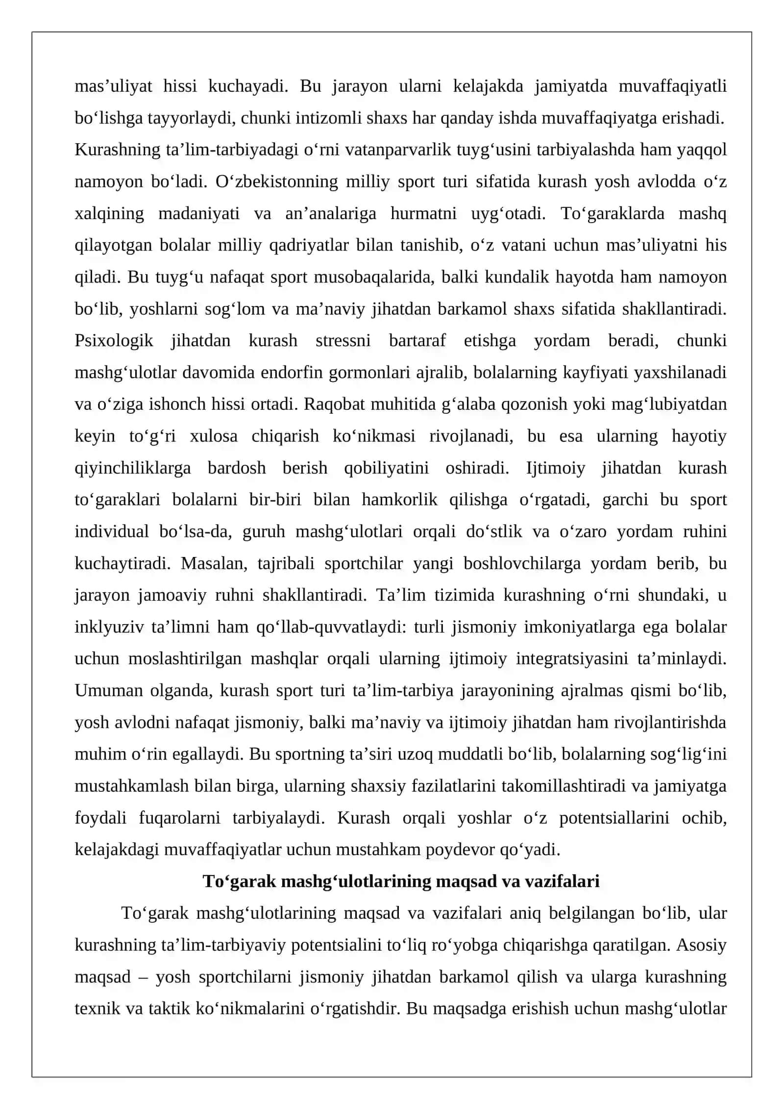 Kurash to‘garaklarini rejalashtirish ishlari 4