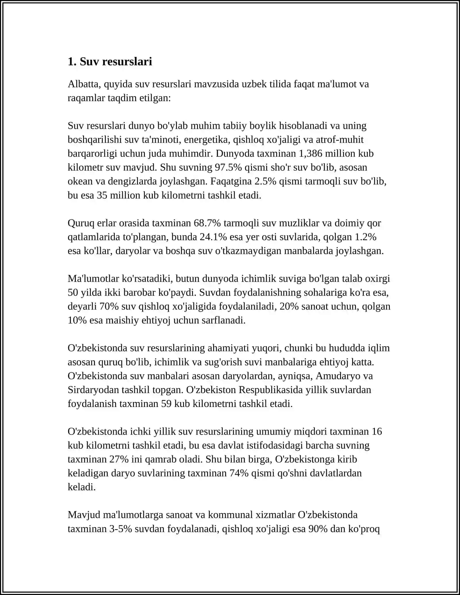 TUGAMAYDIGAN VA TIKLANADIGAN TABIIY RESURSLAR GEOGRAFIYASI 4
