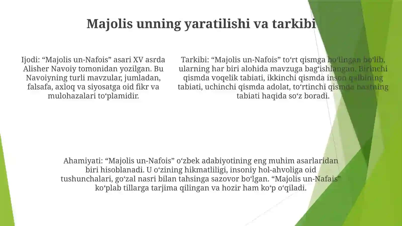 Alisher Navoiyning Majolis UnNafoisAsari 4