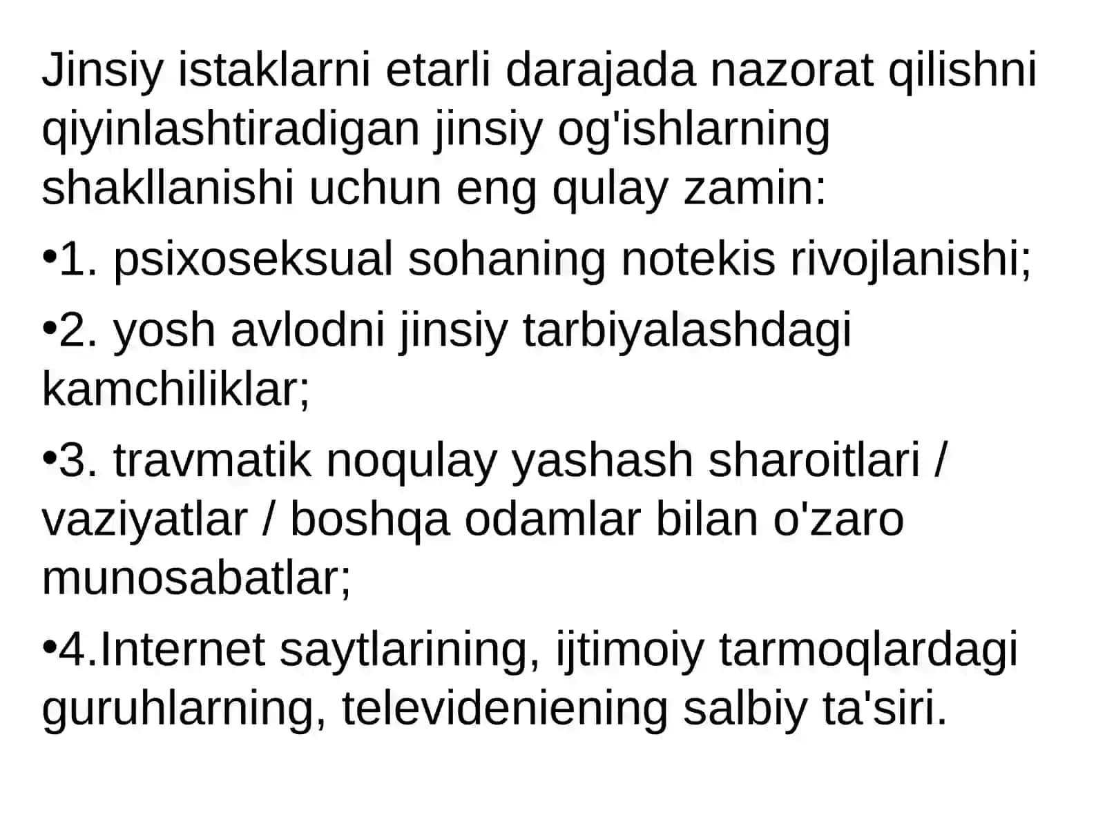Psixoseksual rivojlanish xususiyatlari.Foxishabozlik ijtimoiy va psixologik fenomen sifatida 4