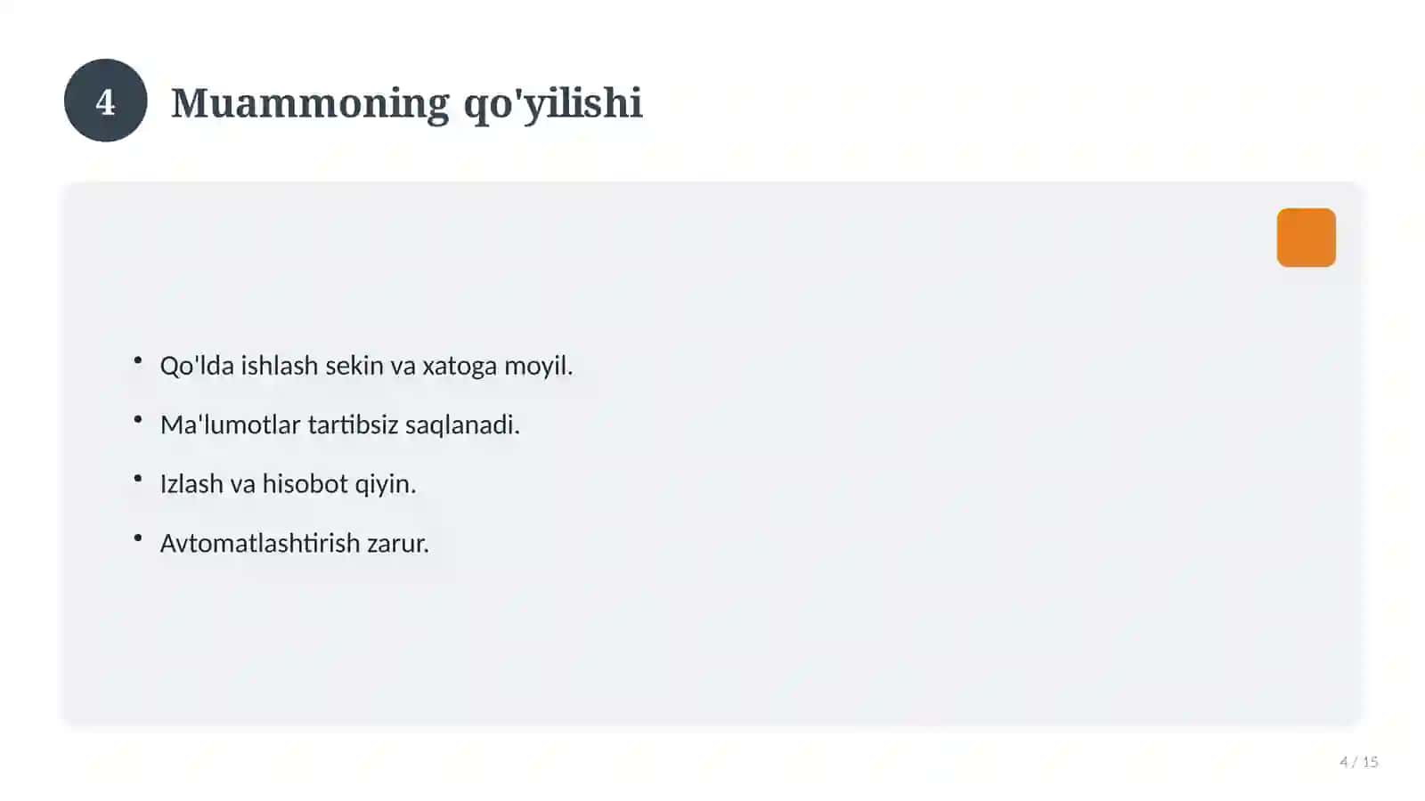 Visual Studio: ```fermer xo'jaliklarida ishlab chiqarish va savdoni boshqarish dasturi``` 4