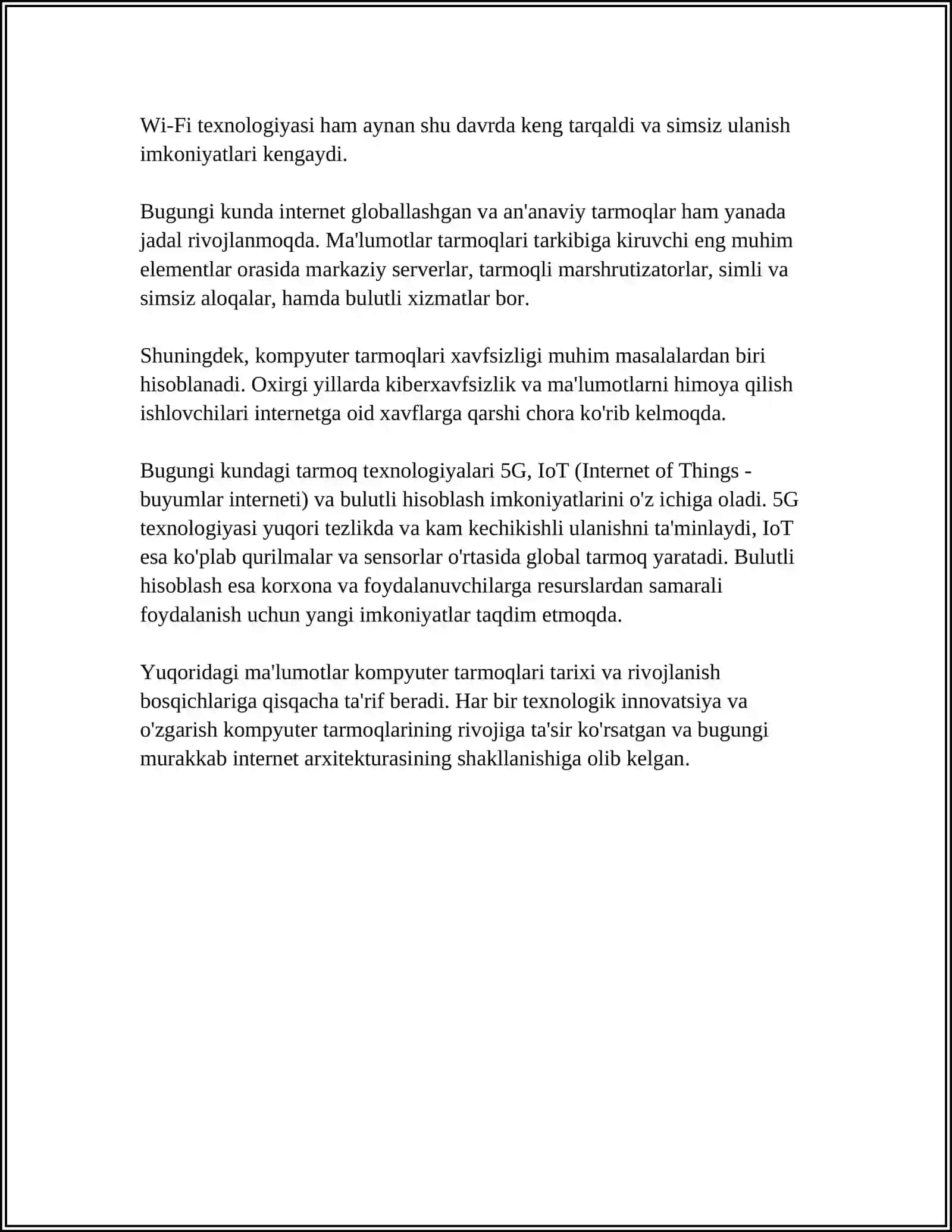 KOMPYUTER TARMOQLARI 4