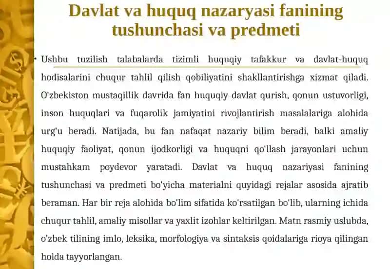 Davlat va huquq nazariyasi 4