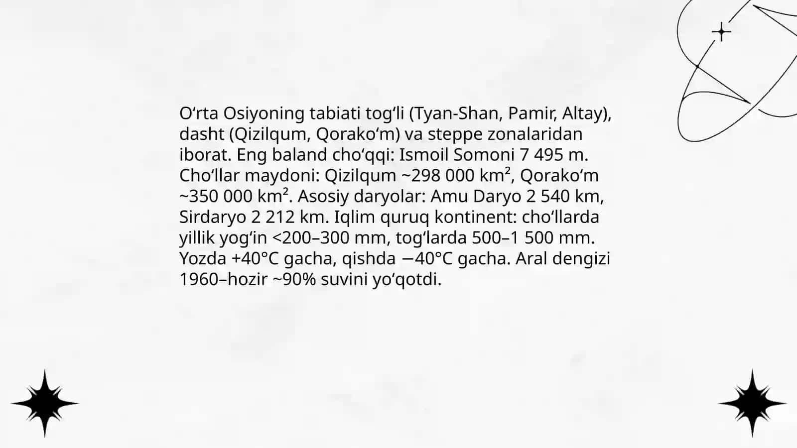 O'rta Osiyo Geografiyasi 4