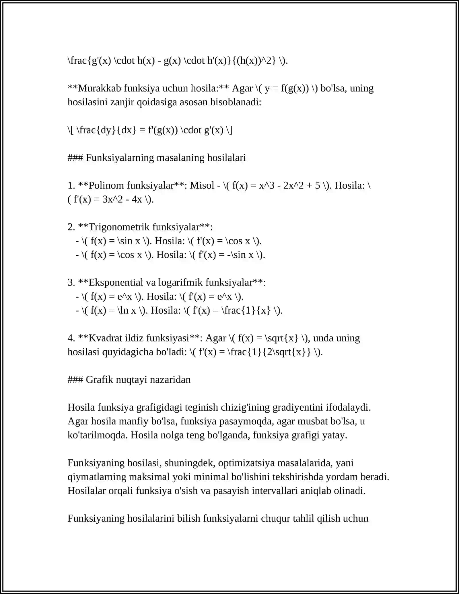 YOʻNALISH BOʻYICHA OLINGAN HOSILA FUNKSIYANING GRADIYENTI 4