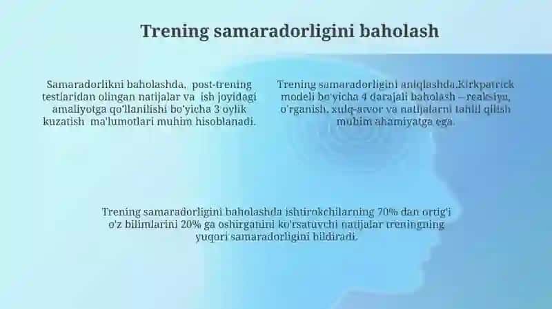 Treningning muhim jihatlari 4