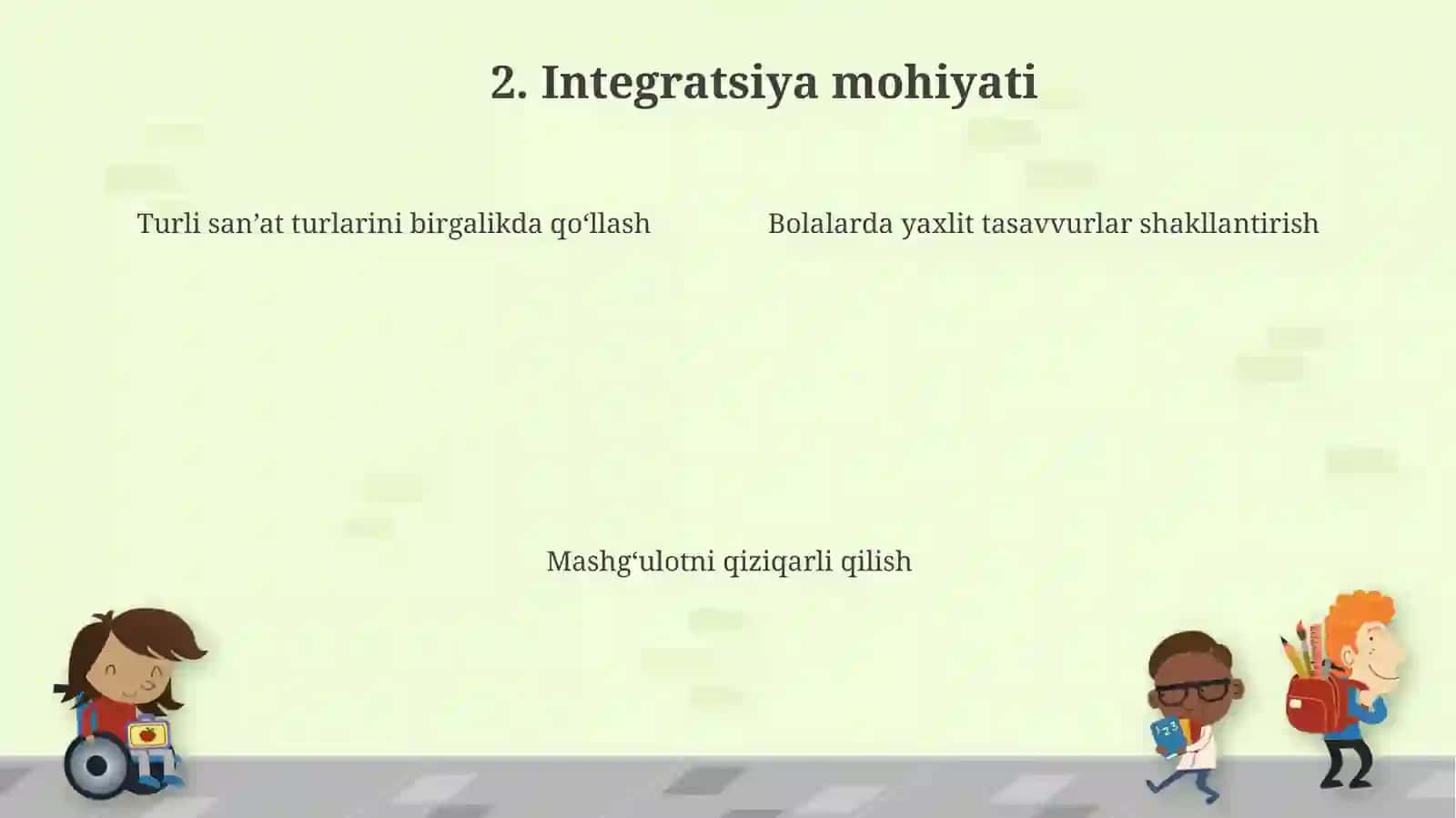 Maktabgacha ta’limda musiqa, san’at, raqs va drama kabi san’at turlarini  integratsiyalashgan holda qo‘llash 4