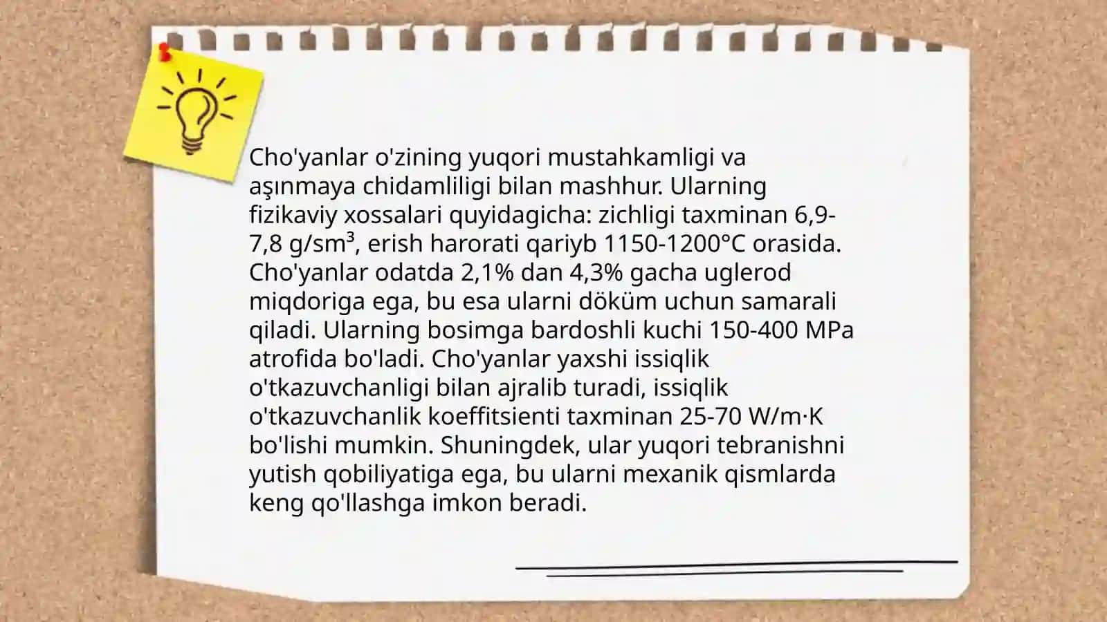 Cho'yanlar va ularning xossalari 4