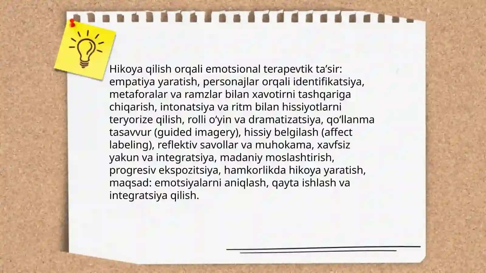 Ertak terapiya mashgʻulotlari uchun pedagogik metodlarning tasnifi 4