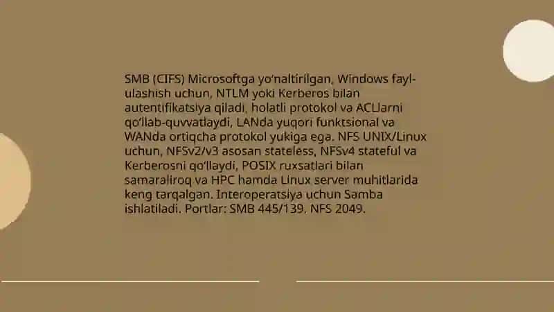 Fayl-server va kliyent-server tarmoq texnologiyalari bilan ishlash jarayonlari 4