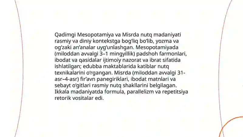 Sharqda notiqlik san'atining rivojlanishi 4