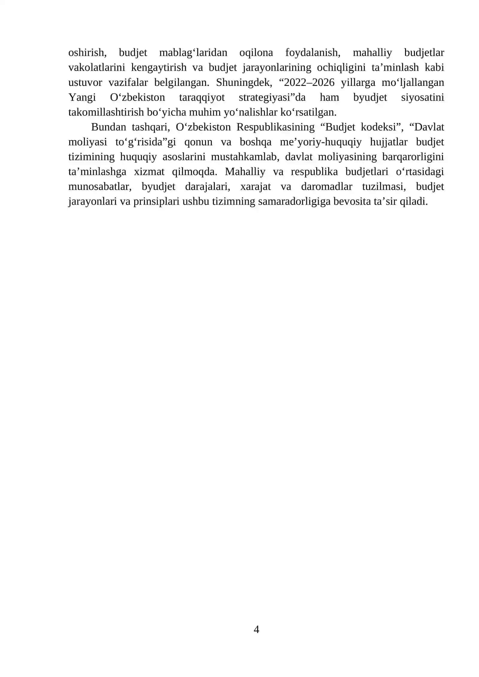 BUDJET TIZIMI 4