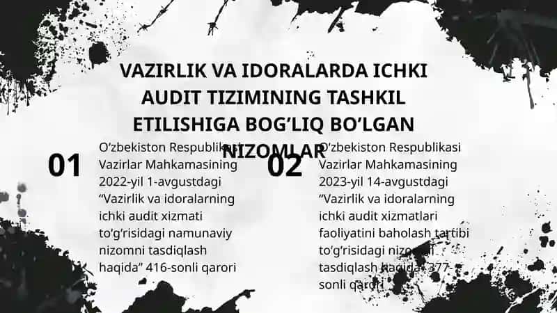 Vazirlik va idoralarda ichki audit tizimining tashkil etilishi 4