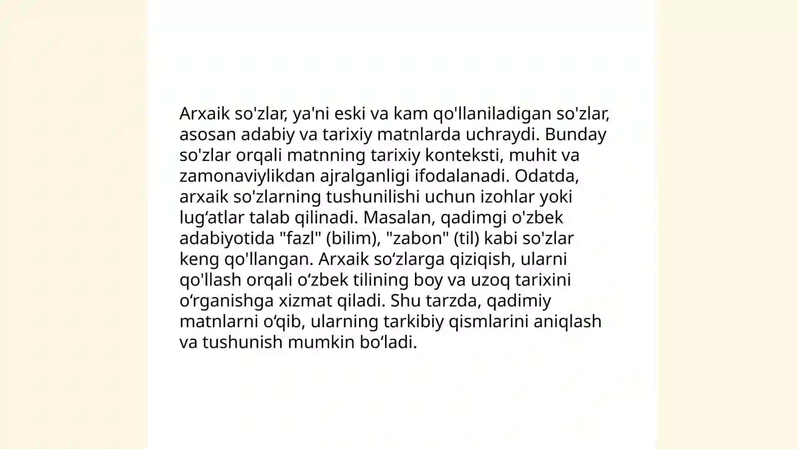 Bobur asarlarining til xususiyatlari 4