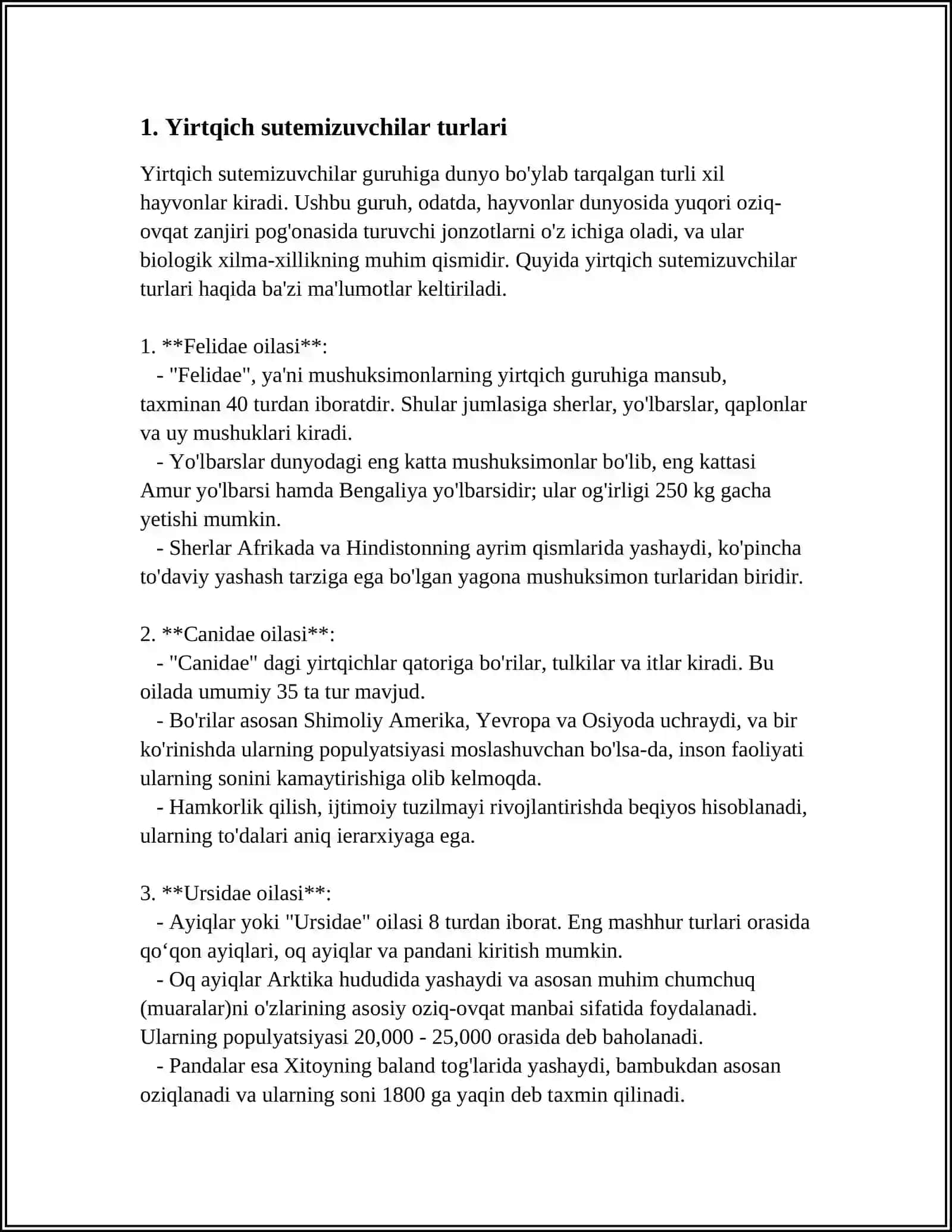 YIRTQICH SUTEMIZUVCHILAR SINIFI 4