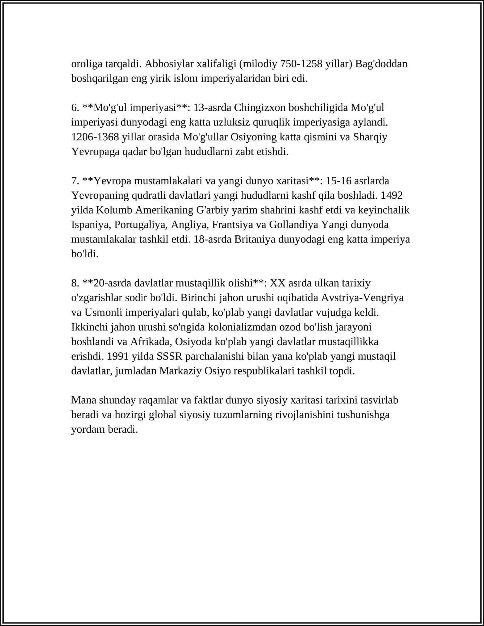 DUNYONING SIYOSIY KARTASI 4