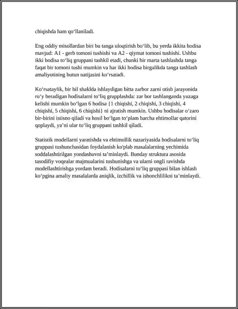 HODISALARNI TOʻLIQ GRUPPASI 4