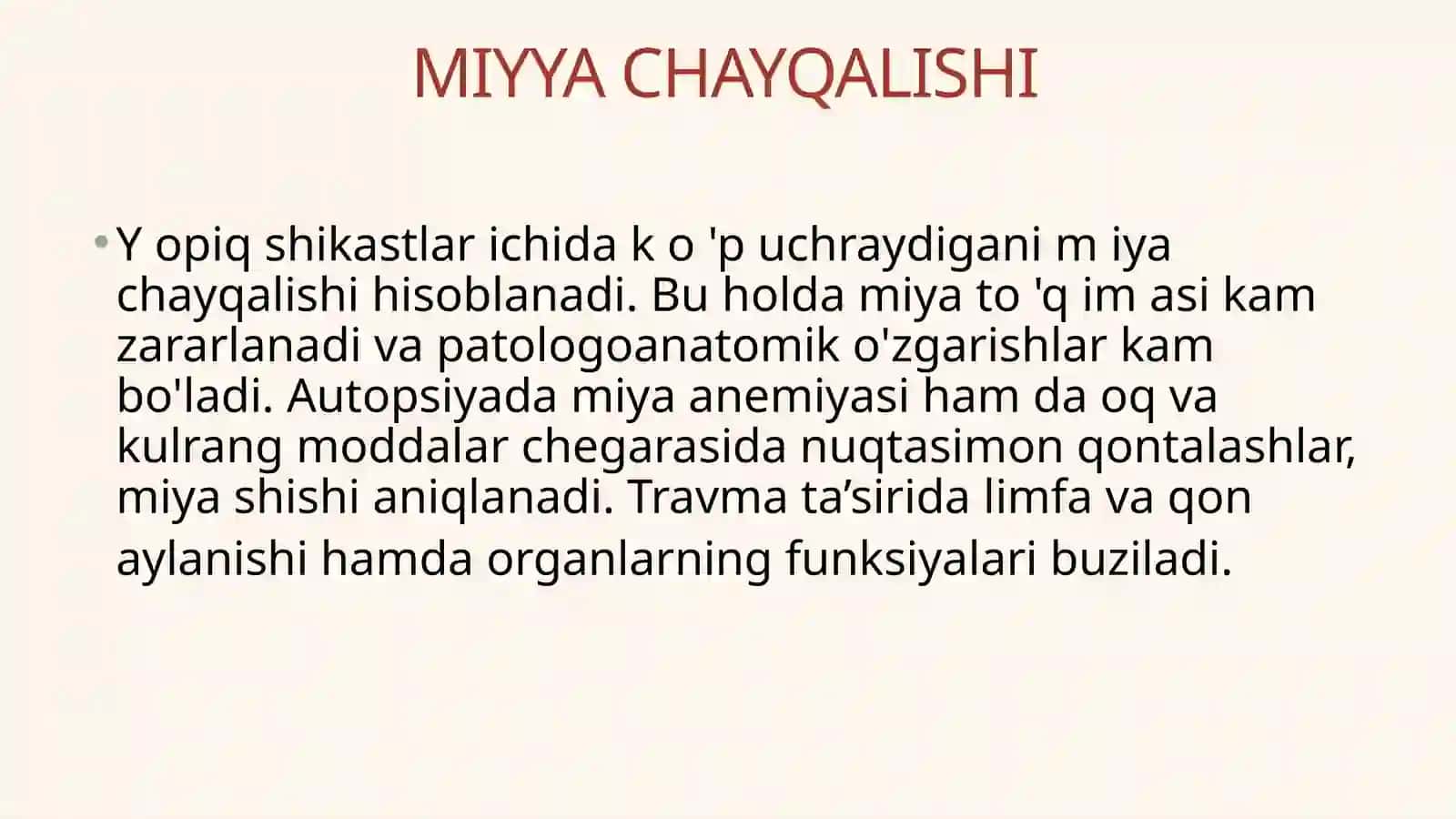 Bosh, Ko'krak Qofasi, Qorin Shkastlanishi 4