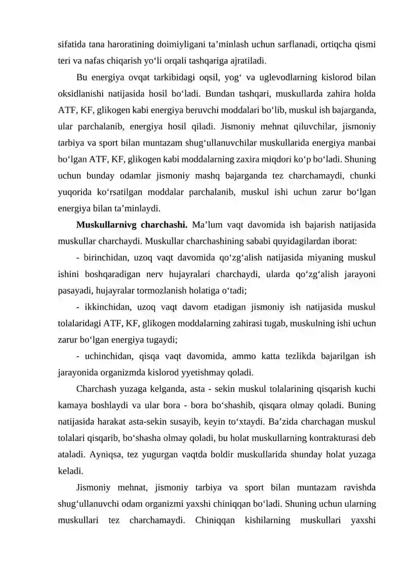 Muskullarning tuzilishi, shakllari, nomlanishi 4